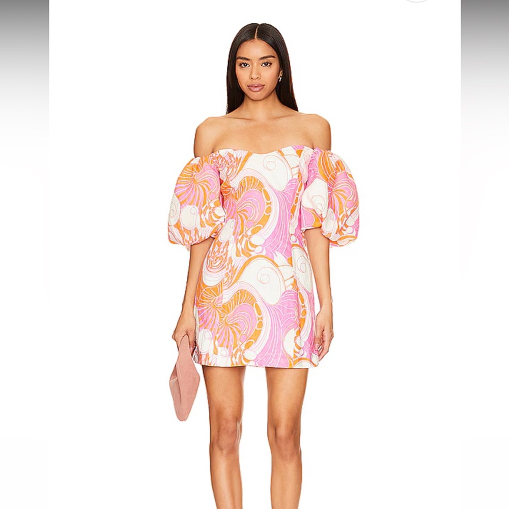 NWT | RHODE | Dali Dress in Pink Deco Surf | Size 4
